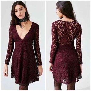 Anthropologie Kimchi Blue Lace Coquette Cottage Core Whimsical Dress Size 0